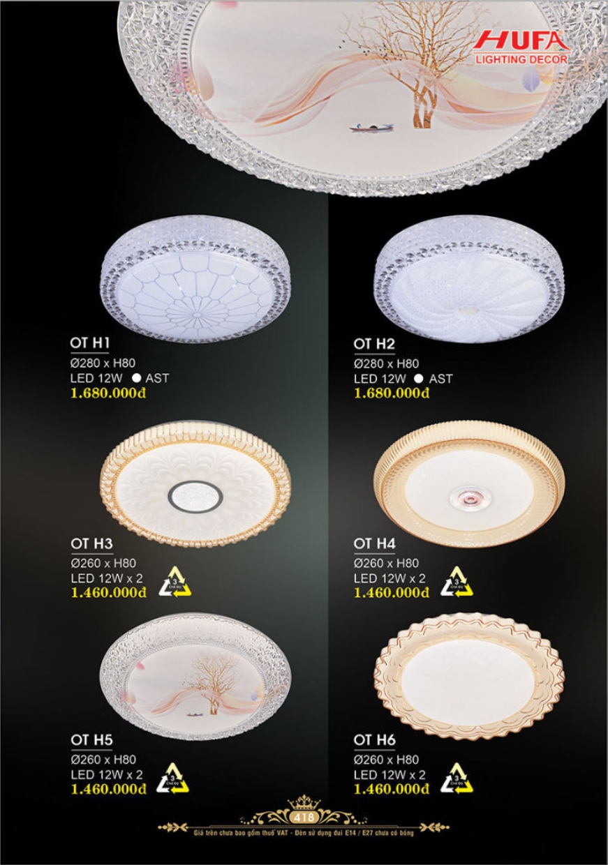 Bảng giá đèn trang trí HUFA